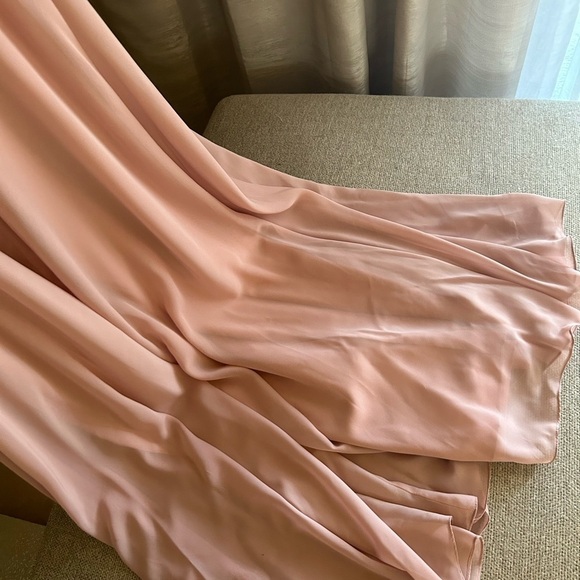 JJhouse dress A-line V-Neck Floor-Length Chiffon Bridesmaid Dress With Pleated - Picture 4 of 9